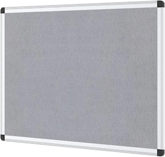 VIZ-PRO Notice Board Felt Gray, 36 X 24 Inches by VIZ-PRO