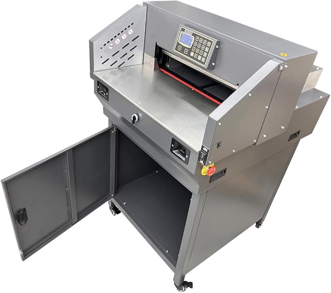 INTSUPERMAI Electric Paper Cutter Heavy Duty Paper Trimmers Guillotine Max. 490 mm /19.29 inch Cutting Length Digital Numerical Control Commercial Paper Stack Cutter Trimmer for Paper Cutting 110V-DeskLoop Office