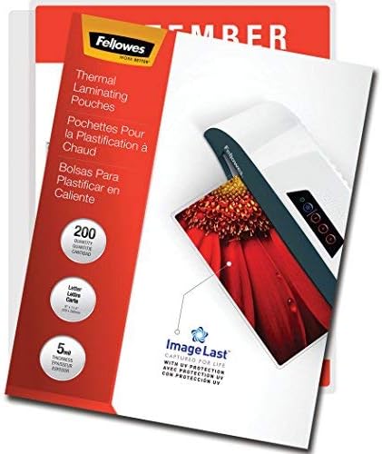 Fellowes ImageLast Laminating Pouches, Letter, 200pk, 5 mil (5245301)-DeskLoop Office