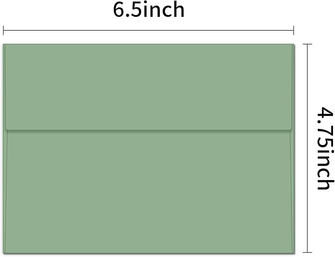 4x6 Green Envelopes For Invitation, A6 envelope 4.75 x 6.5 inch, 4X6 Envelopes - Image 2
