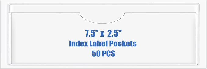 Origin-Joy 50 PCS Self-Adhesive Index Label Pockets by Origin-Joy