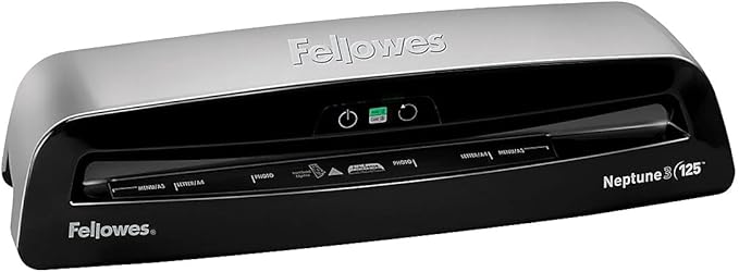 Fellowes Neptune 3 125 Laminator with 10 Pouches, 12.5 Inch (5721401), Silver, Black-DeskLoop Office