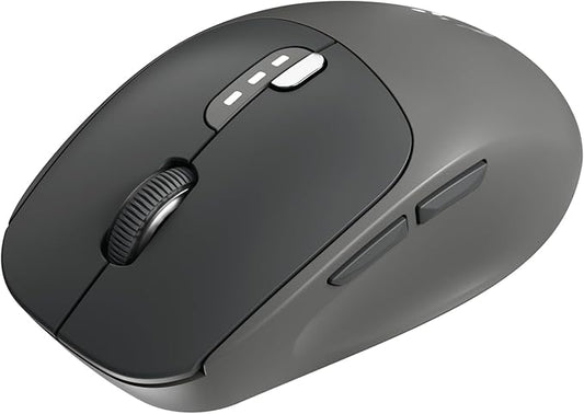 EWEADN Q5 Wireless Mouse, Bluetooth & 2.4G Quiet Computer Mouses with 1600 DPI, Battery Level Display, Ergonomic Office Mouse,6 Button Portable Cute Cordless Mice for Laptop/PC/Mac- Black-DeskLoop Office