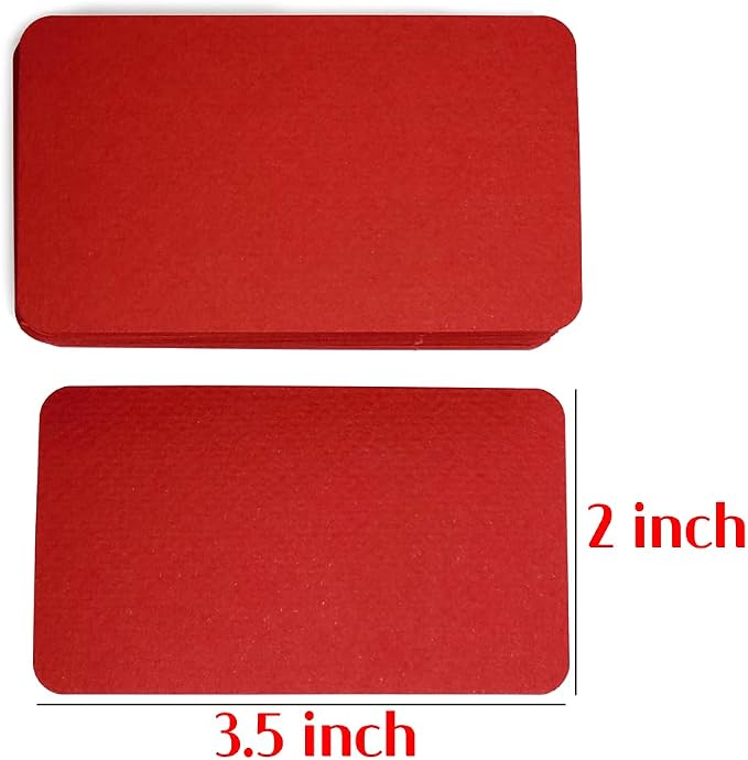 PPAPPAPPIYO 3.5x2 rounded corner index cards180gsm Thick Cardstock, Blank - Image 3