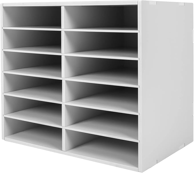 Literature Organizer Sorter for Desk, 12 Slots Adjustable File Sorter Mail - Image 8