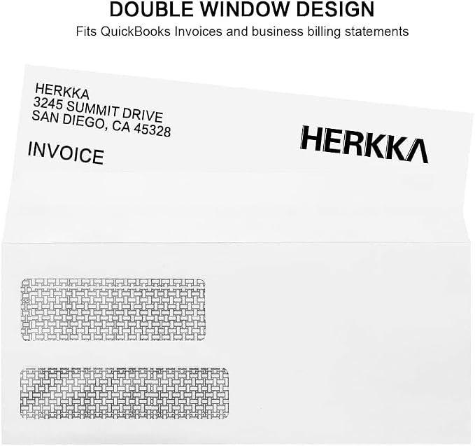 #9 Double Window Security Envelopes, HERKKA No.9 Double Window Business - Image 4