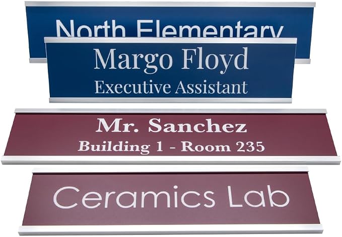 Custom Office Name Plate for Desk, Door & Wall, 15 Colors | Custom Engraveed - Image 7
