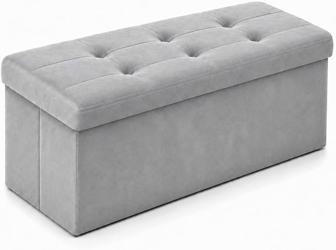 ALASDO 30 Inch Folding Storage Ottoman Bench by ALASDO