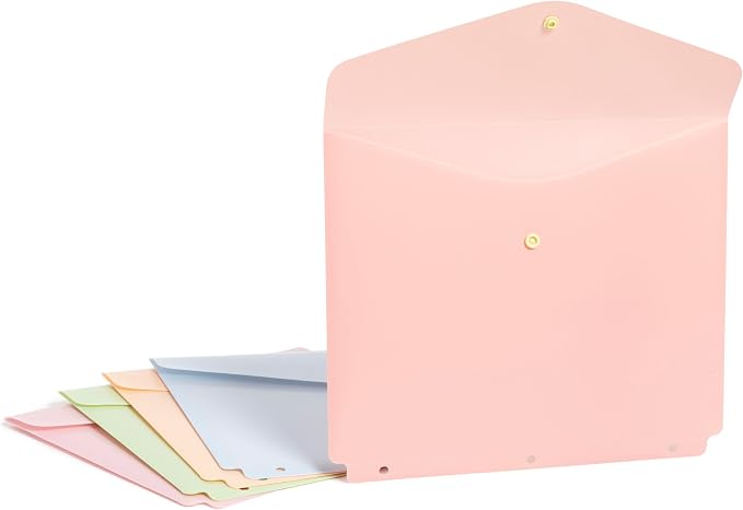 U Brands Binder Pocket, 5 Pack Super Heavyweight Poly Binder Document Holder - Image 4