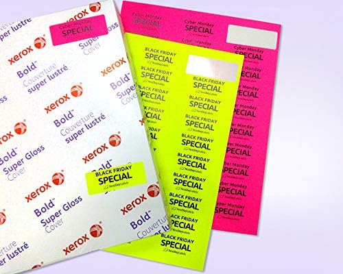 8-1/2 x 11 Neon Color High Light Fluorescent Labels - Image 4