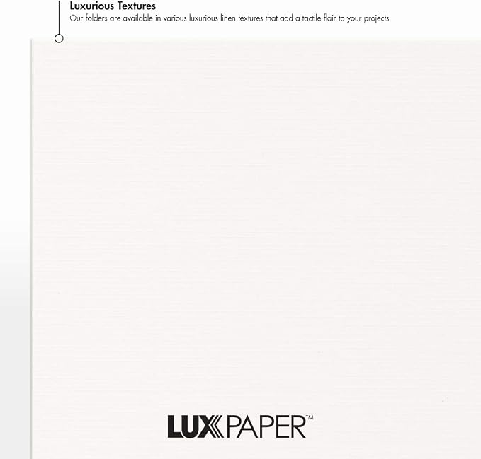 LUXPaper 9.5" x 12" Certificate Holders | White Linen | 100lb. Cover | 50 Qty - Image 6