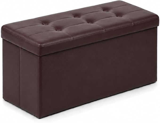 ALASDO 30 Inch Folding Storage Ottoman Bench by ALASDO