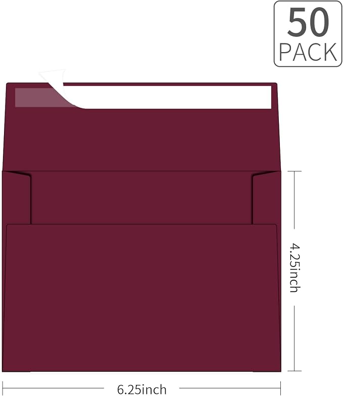 4x6 Envelopes For Invitation, A4 Envelope white, 50 pack 4x6 card Envelopes - Image 2