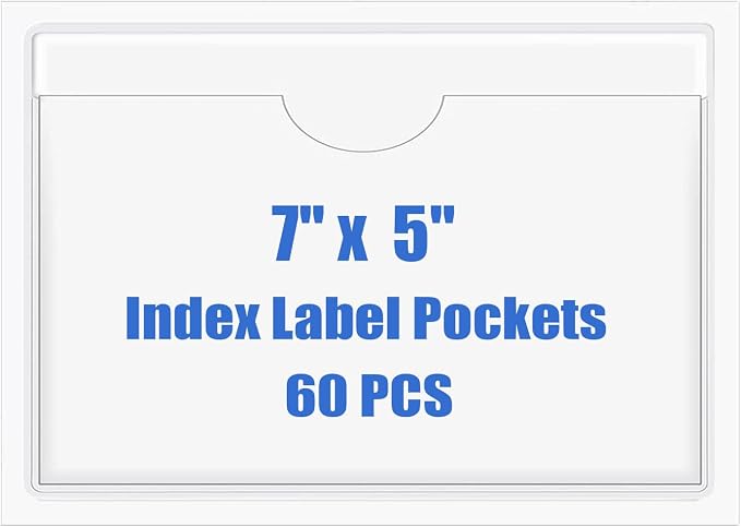 Origin-Joy 60 PCS Self Adhesive Index Card Pockets by Origin-Joy