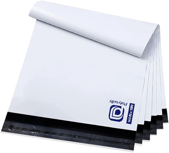 POLYSELLS 50 pcs 14.5x19 Inches White Poly Mailers Shipping Envelopes, Strong by POLYSELLS