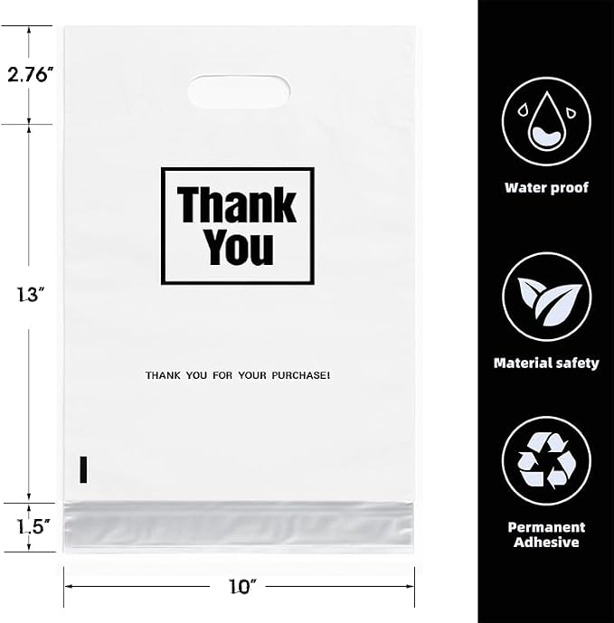 POLYSELLS Thank You Poly Mailers 10x13 inches 50 Pcs Waterproof Self-Sealing - Image 2