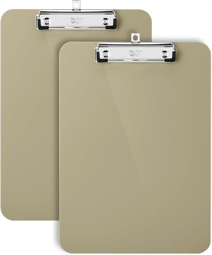 Mr. Pen- Plastic Clipboard, 12.5" x 9", 2 Pack | Faded Earthy Clipboard Plastic by MrPen
