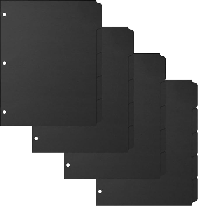 3 Ring Binder Dividers with 5-Tabs by Homakover