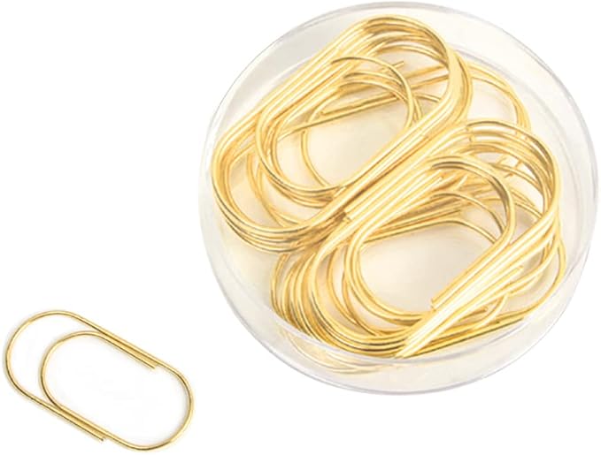 Gold Jumbo Big Paper Clips by Supfoxer