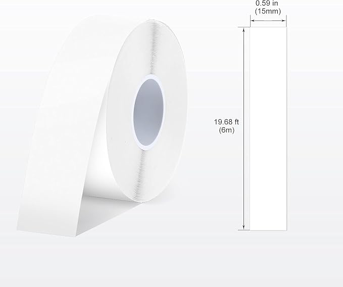 SUPVAN E10 & E11 Label Maker Tape, 0.59in × 19.7ft Genuine Continuous Laminated - Image 2