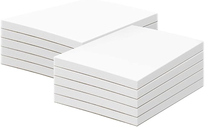A5 Blank White Memo Pads with Chipboard on the Back – Great by SSuperfinePrinting