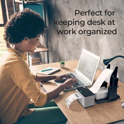 MUNBYN External Rolls Label Holder, 2 in 1 Fan-Fold Stack Paper Holder - Image 7