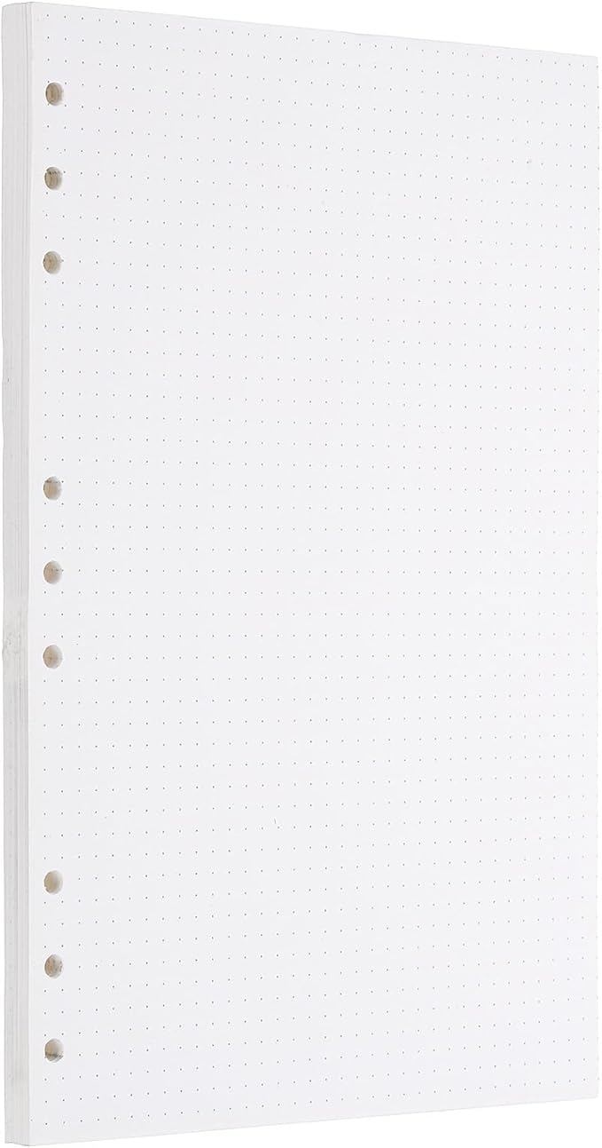 PATIKIL B5 Dot Grid Paper 9-Ring Binder Loose Leaf Planner Filler Paper Planner Inserts, 80 Sheets/160 Pages, Lined-DeskLoop Office