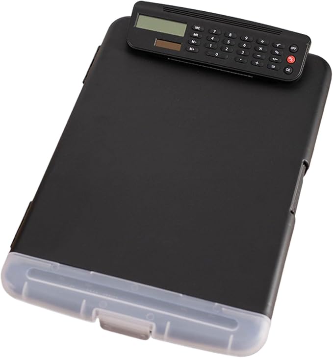 Clipboard with Storage and Calculator, 9.84x14.37in File Folder Plastics - Image 7