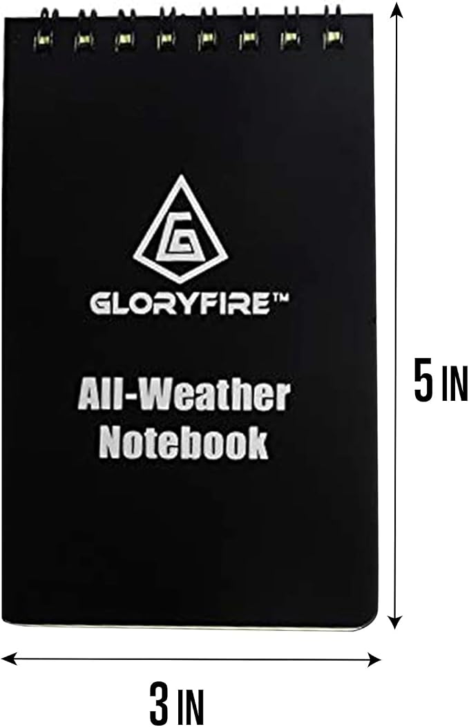GLORYFIRE Waterproof Notebook, 5 Pack All Weather Note Pads, Tactical Memo Book - Image 8