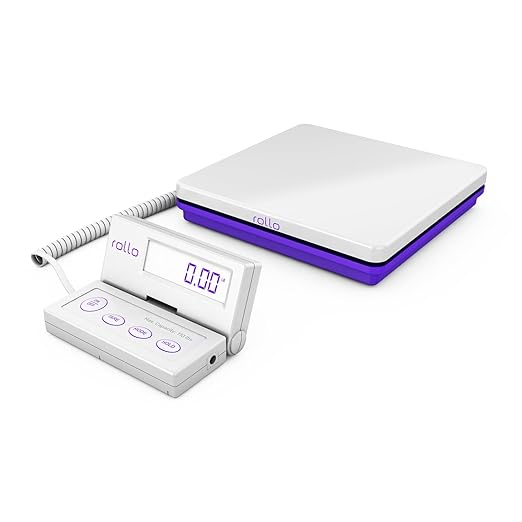 Rollo Shipping Scale For Packages - Digital Shipping Postal Scale (110 Lb Max) - Hold and Tare Functions - Includes AC Adapter and 2x AAA Batteries-DeskLoop Office