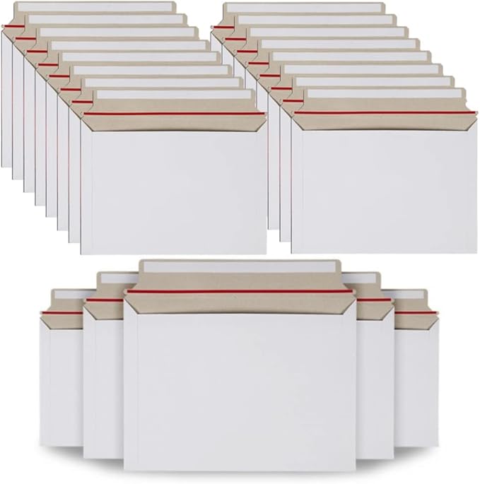 RHBLME 100PCS Stay Flat Mailers, 6x10 Inch Rigid Mailers Cardboard Envelopes by RhblmeUS