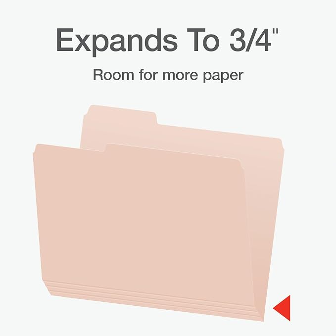 Pendaflex File Folders, Letter Size, 1/3-Cut Tabs, Expanding Bottom, Durable - Image 6