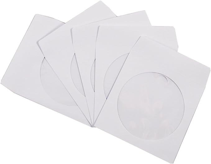 200 Pack Maxtek Premium White Paper CD DVD Sleeves Envelope by Maxtek