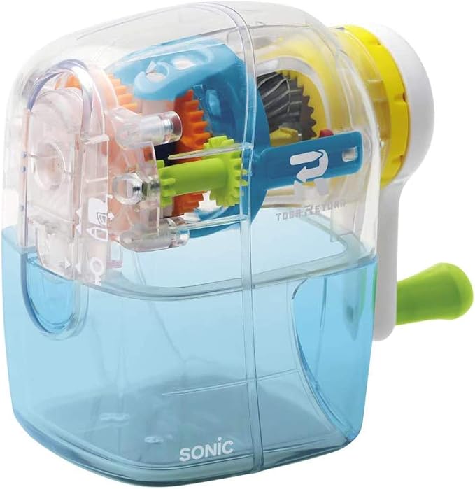 Sonic EK-4297-T Pencil Sharpener, Togar-Return Manual, Transparent by Sonic