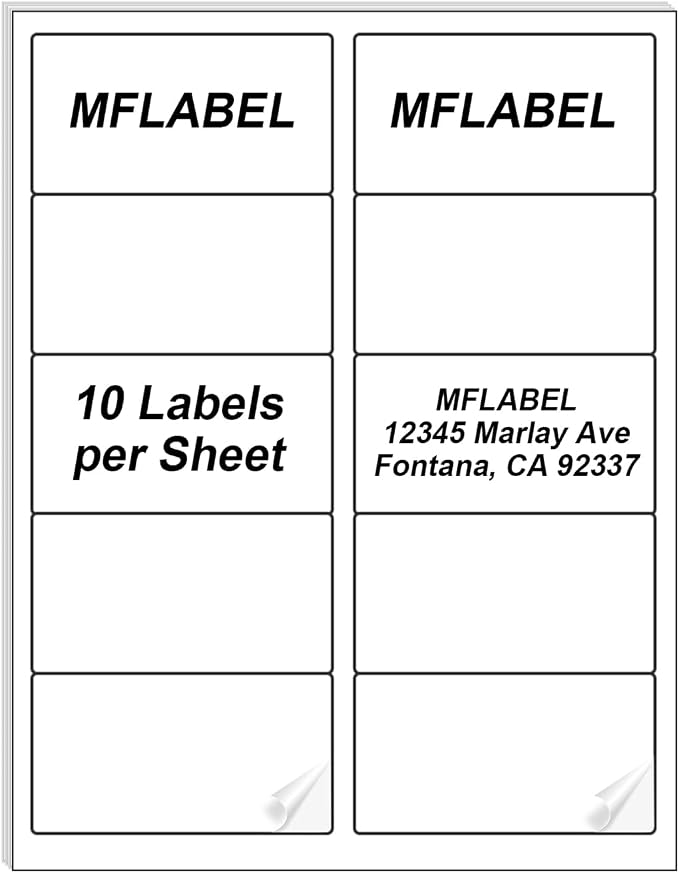 MFLABEL 2x4 Shipping Labels by MFLABEL