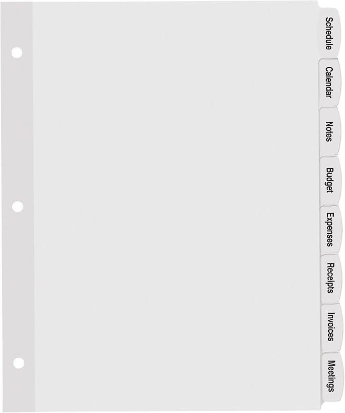 Avery Big Tab Printable White Label Dividers - Image 3