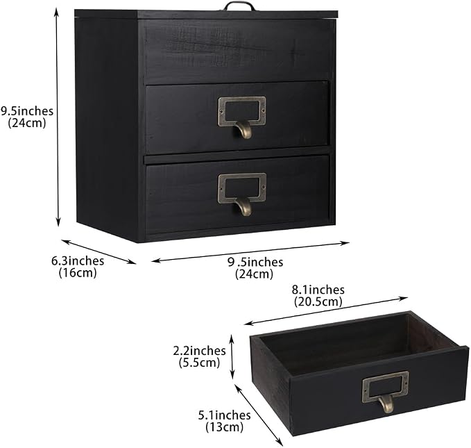 Wooden Storage Box Wooden Desk Organizer - Image 3