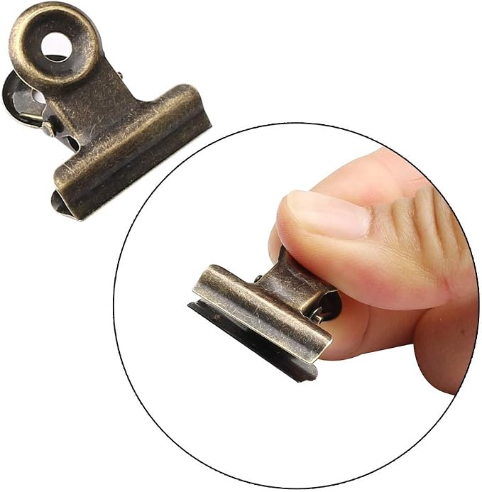 100 Pack Metal Hinge Clips, Small Metal Clip Money Binder Paper Clips - Image 3