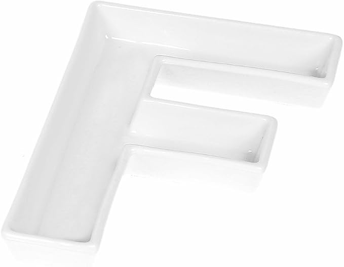 Coffeezone Small Ceramic Letter Dishes Mini Nut Plates by Coffeezone