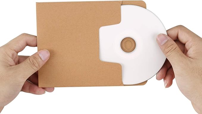 ValBox CD Sleeves 100 Packs Kraft Paper Envelopes 5 x 5 Inches Brown DVD Paper - Image 4