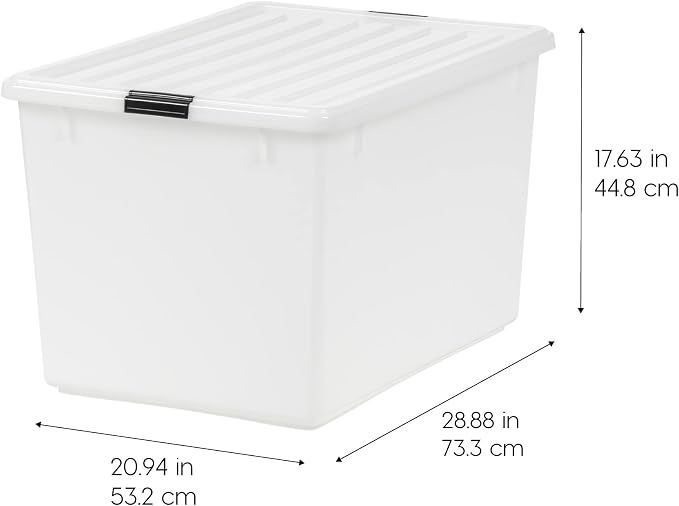 IRIS USA 144 Qt Stackable Plastic Storage Bins - Image 2
