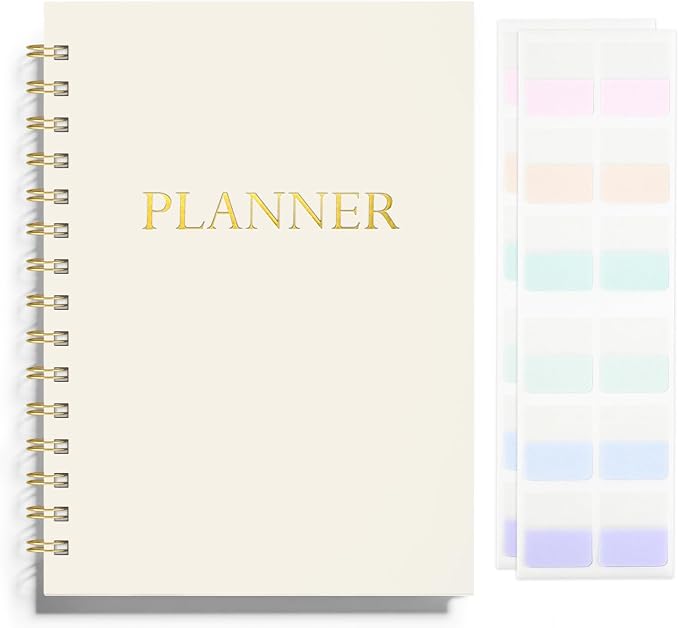 LONLAT Undated Weekly and Monthly Planner Spiral Bound- Weekly Goals Notebook by LONLAT