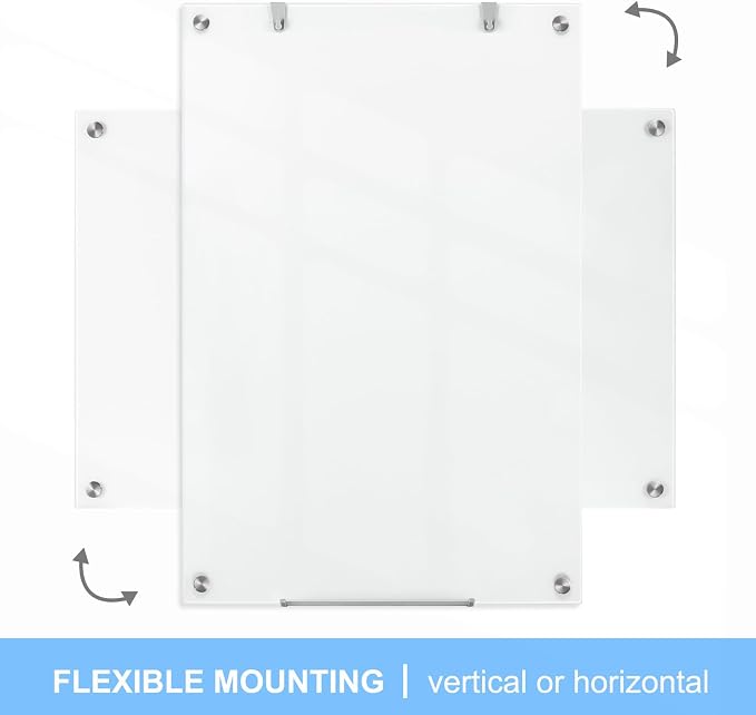 36 x 24 Inches Glass Whiteboard, Magnetic Glass Dry Erase Board - Image 3