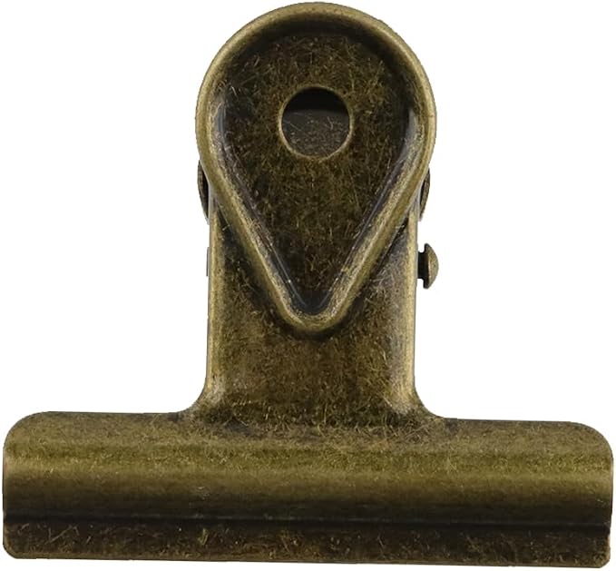 Xiaoyztan Mini Clips, 50mm Wide Bronze Bulldog Clips Paper Clip Binder Bull - Image 2