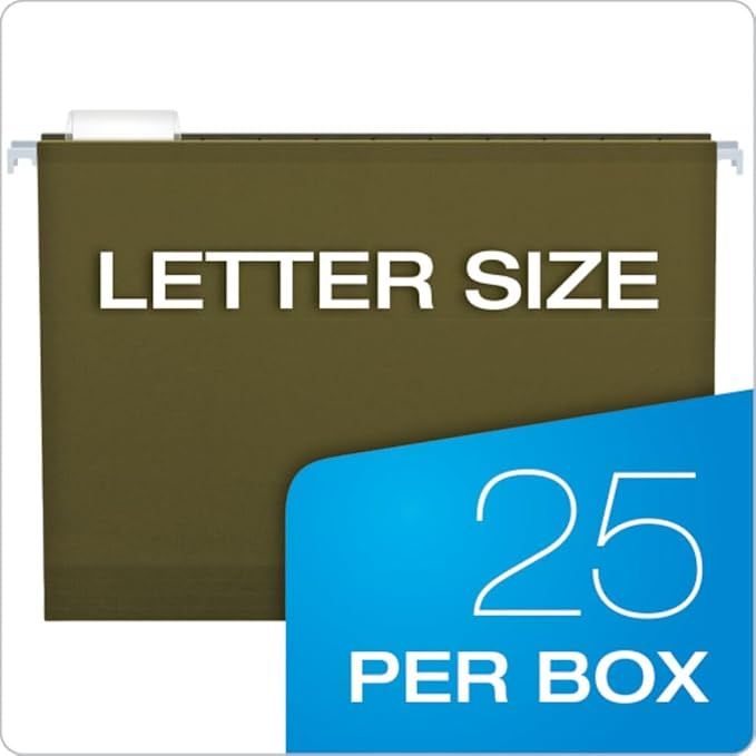 Pendaflex Hanging File Folders, 25 Pack, Letter Size, Reinforced, 5 Tab - Image 5