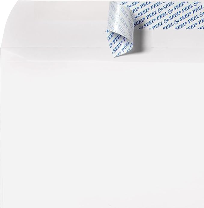 LUXPaper 9 x 12 Booklet Envelopes | Peel & Press | White | 28lb. Text | 1 - Image 4