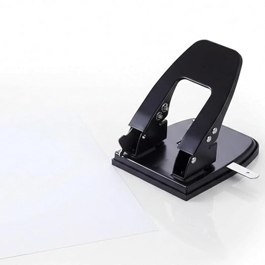 Two Hole Punch | 30 Sheet Capacity, Adjustable Guide, Heavy-Duty Metal Puncher by DKUWBJAS