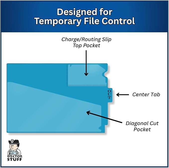 Doctor Stuff - Center Tab Vinyl Outguides, Diagonal Cut Front Pocket, Top - Image 4