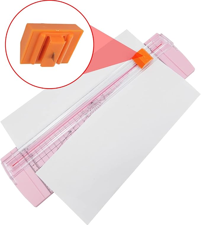 Rayson Paper Cutter Trimmer, A4 Size, Light Pink | A4 12" paper trimmer - Image 2