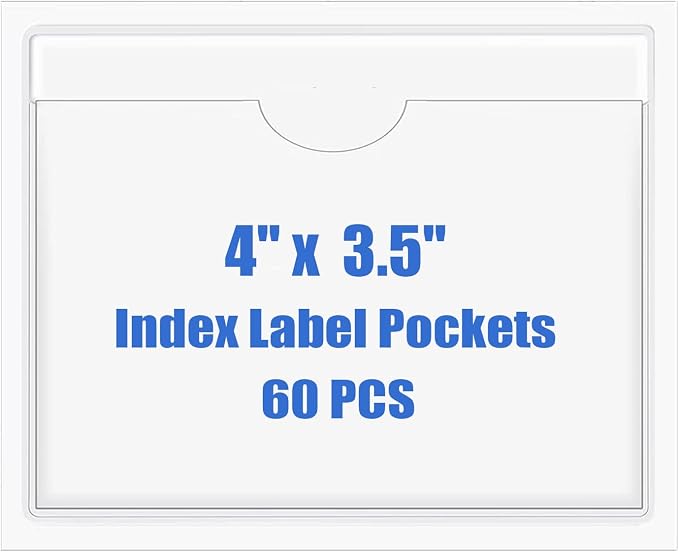 Origin-Joy 60 PCS Self Adhesive Index Card Pockets by Origin-Joy
